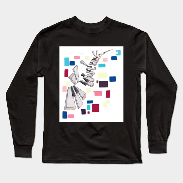 Piano Keys Long Sleeve T-Shirt by Frogg and Cheese Doodles